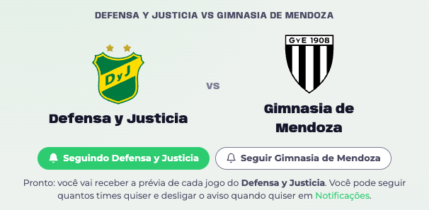 O botão Seguir na prévia de um jogo